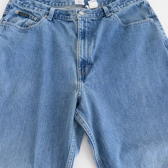 Vintage 90'S Calvin Klein Mid Wash Loose Easy Fit Jeans Size 38 - Picture 6 of 13